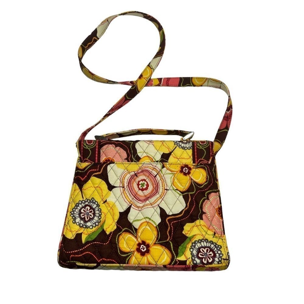 Vera Bradley Sun Valley Quilted Cotton Turn Lock Crossbody Bag Floral Print - Picture 3 of 10